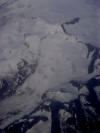 glacier filled cirque in Greenland