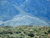 Scarp from geologically recent earthquakes, Wheeler Crest near Bishop CA