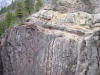 Angular unconformity at Box Canyon near Ouray CO