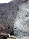 Fault dividing Franciscan chert and graywacke, Marin Headlands, CA